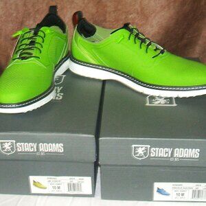 STACY ADAMS Men's Synchro Elastic Lace Oxford (Green)